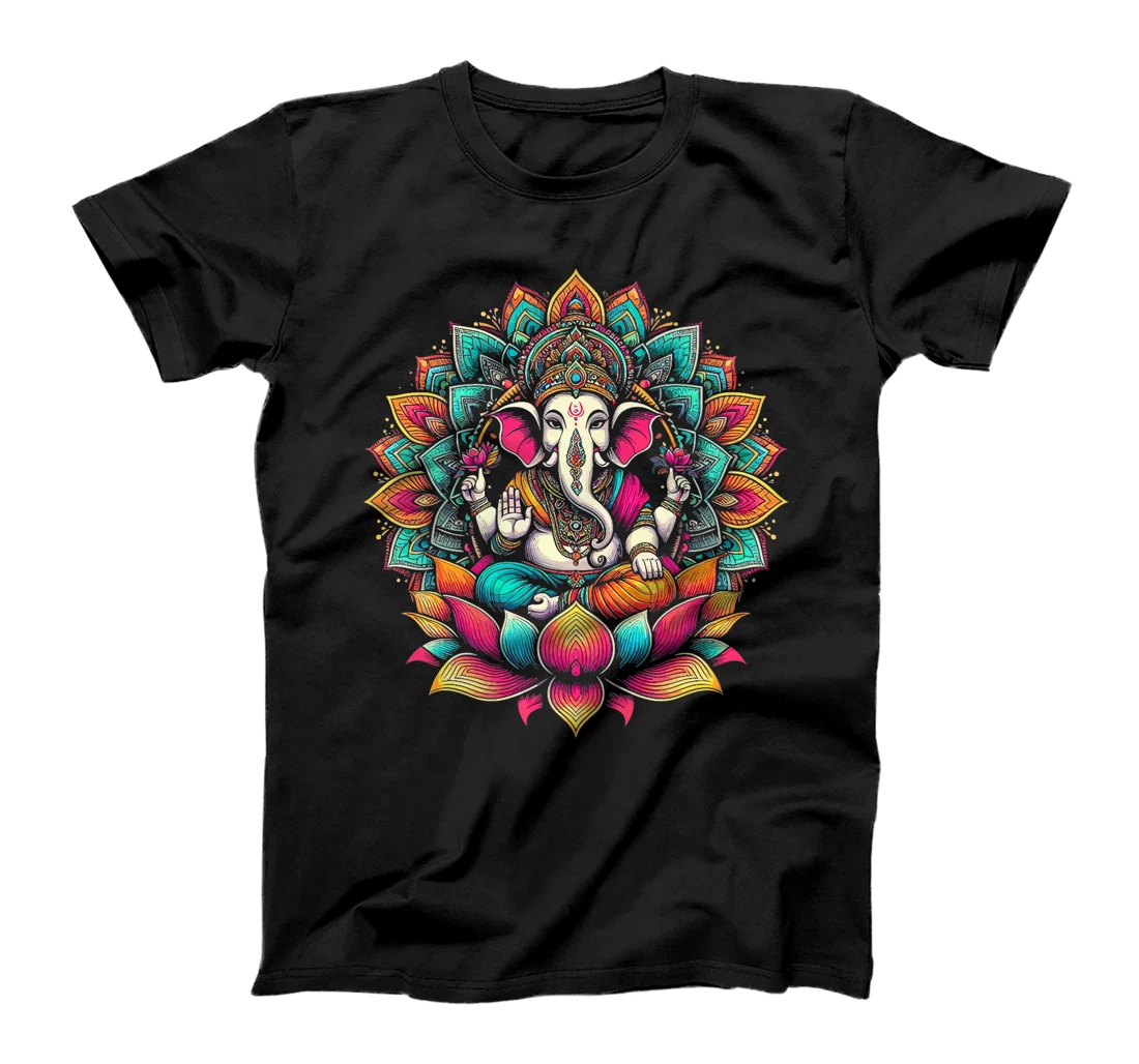 Ganesh Symbol Yoga Hindu Elephant God Ganesha Puja Premium T-Shirt