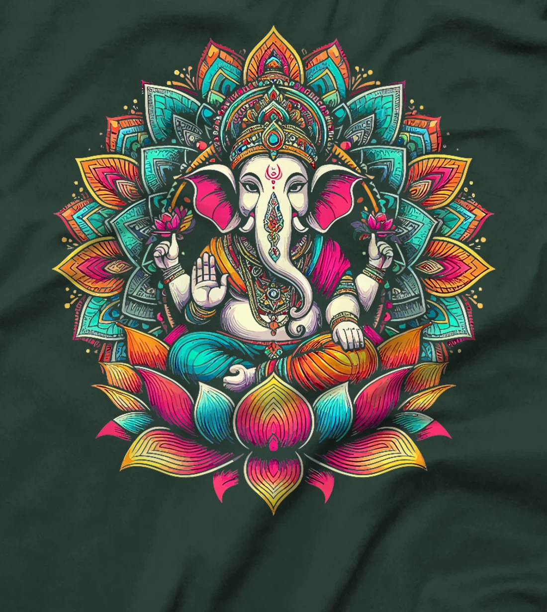 Ganesh Symbol Yoga Hindu Elephant God Ganesha Puja Premium T-Shirt