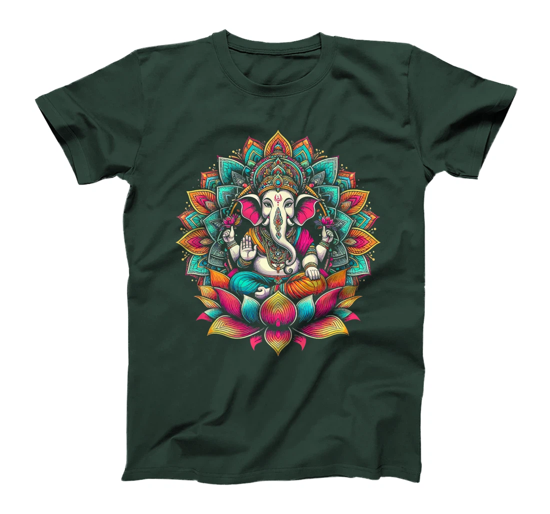 Ganesh Symbol Yoga Hindu Elephant God Ganesha Puja Premium T-Shirt