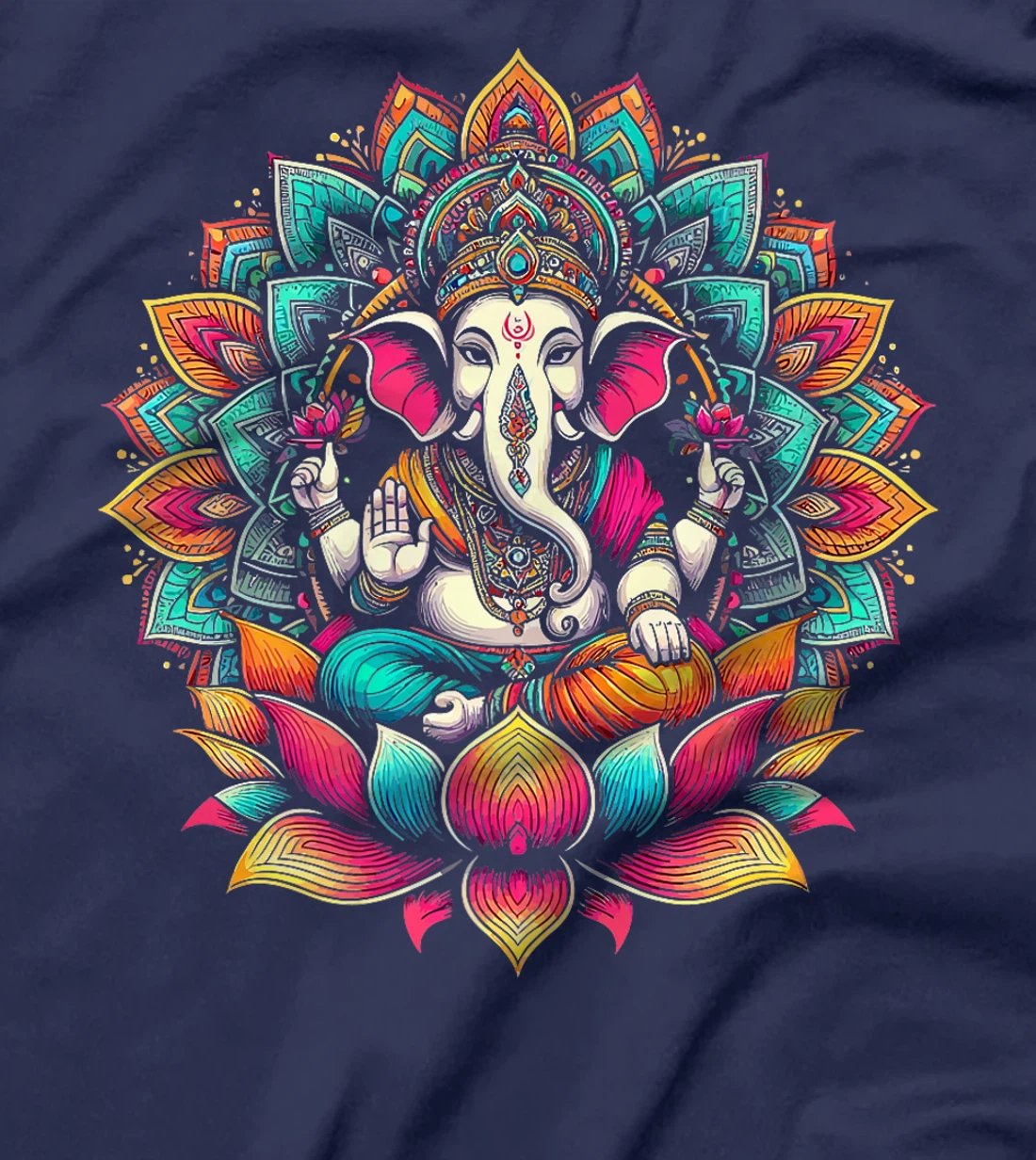 Ganesh Symbol Yoga Hindu Elephant God Ganesha Puja Premium T-Shirt