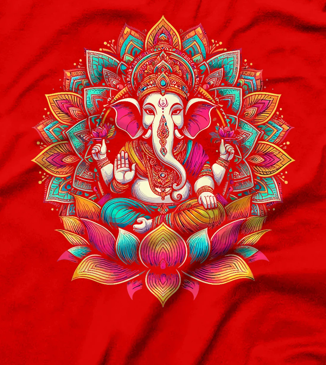 Ganesh Symbol Yoga Hindu Elephant God Ganesha Puja Premium T-Shirt