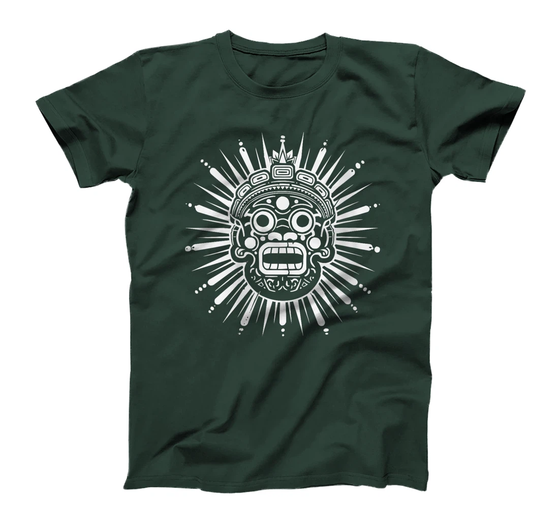 Womens Aztec God Aztec Culture Mayan Indigenous Tlaloc Statue T-Shirt