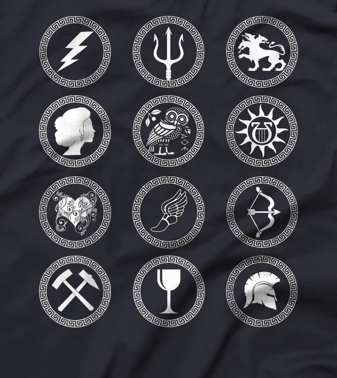 Gods of Ancient Greece the Gods and Goddesses of Olympus T-Shirt