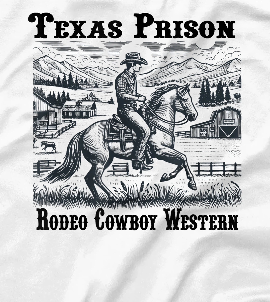 Texas Prison Rodeo Cowboy Western T-Shirt