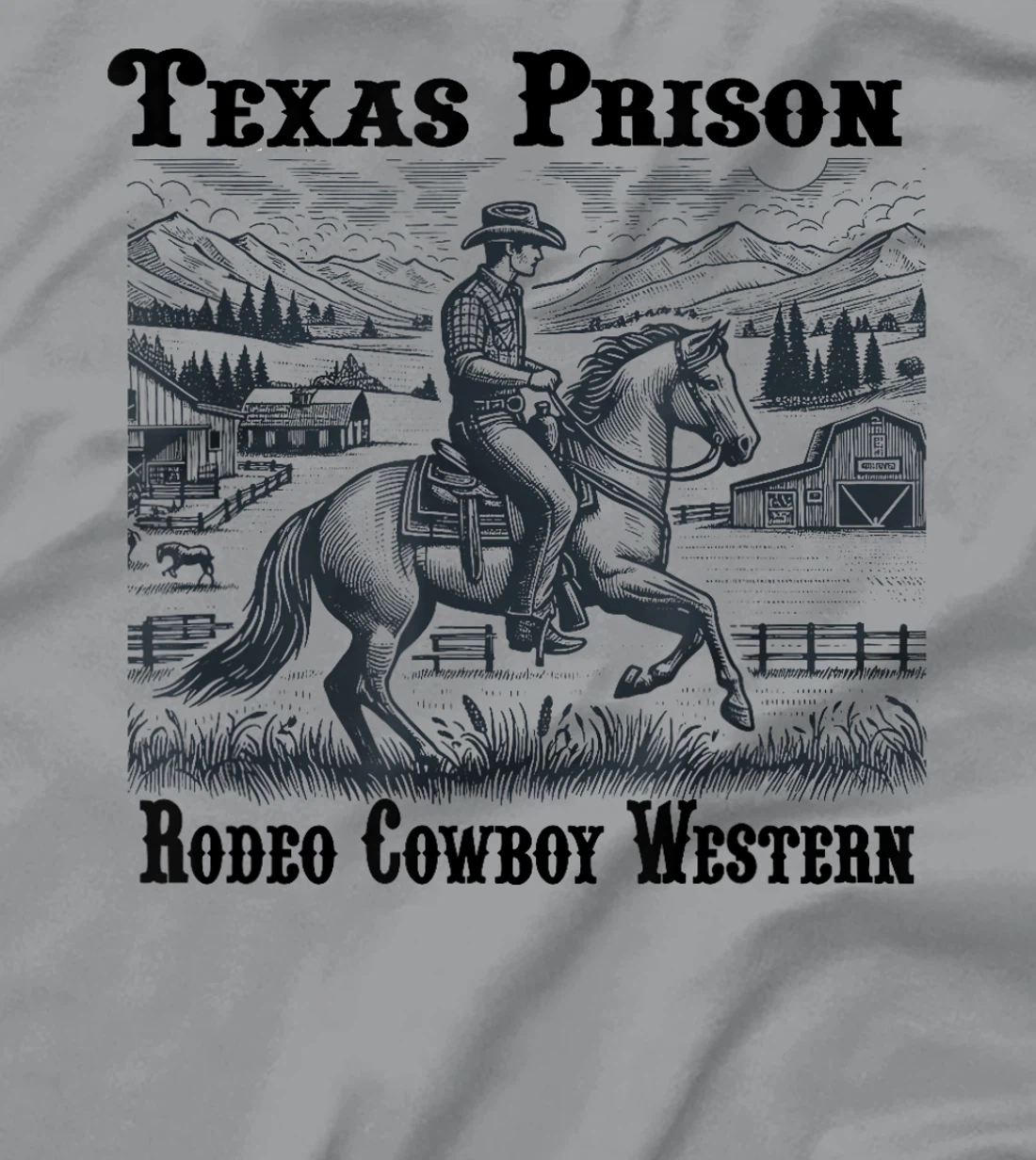 Texas Prison Rodeo Cowboy Western T-Shirt