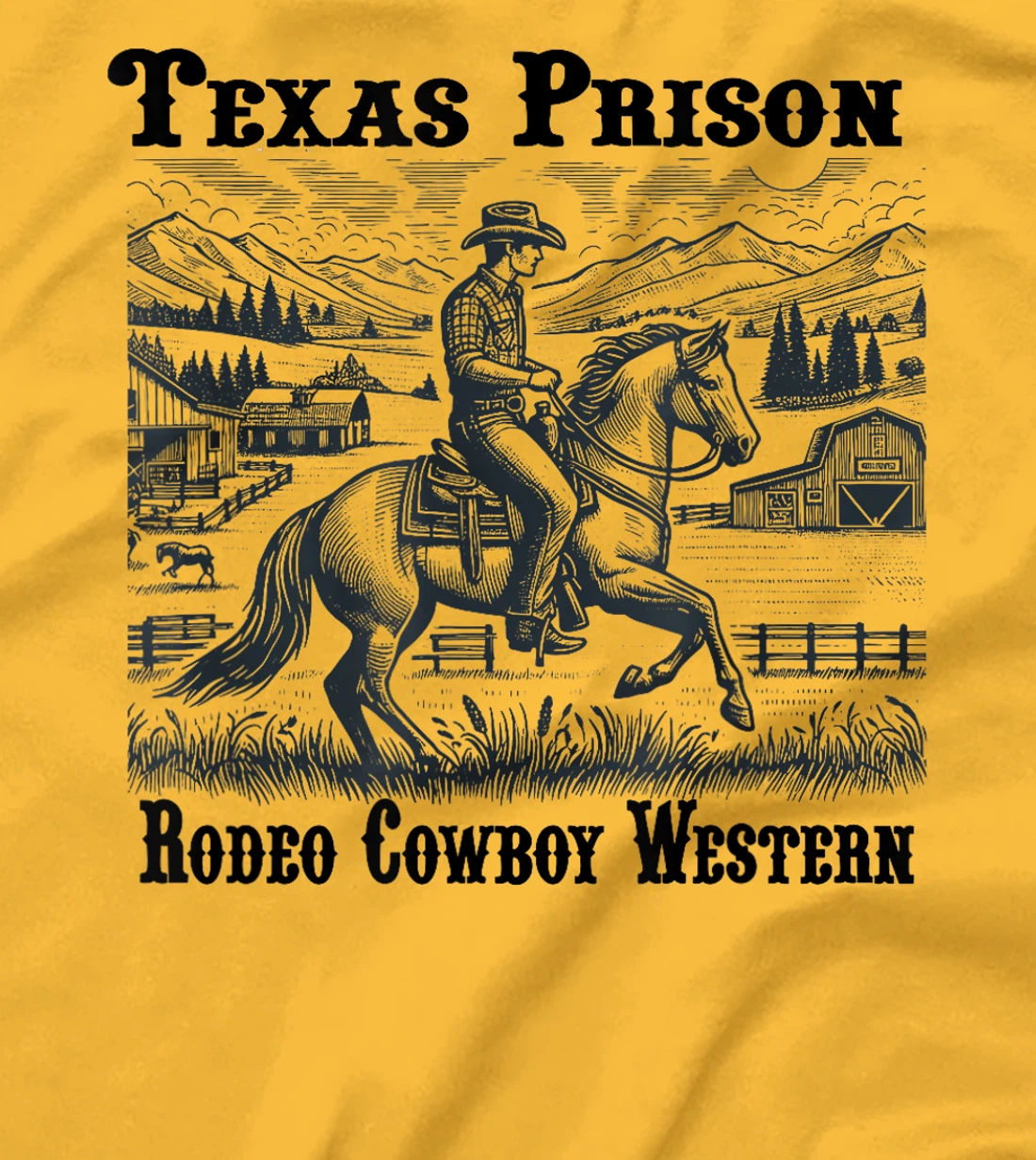 Texas Prison Rodeo Cowboy Western T-Shirt
