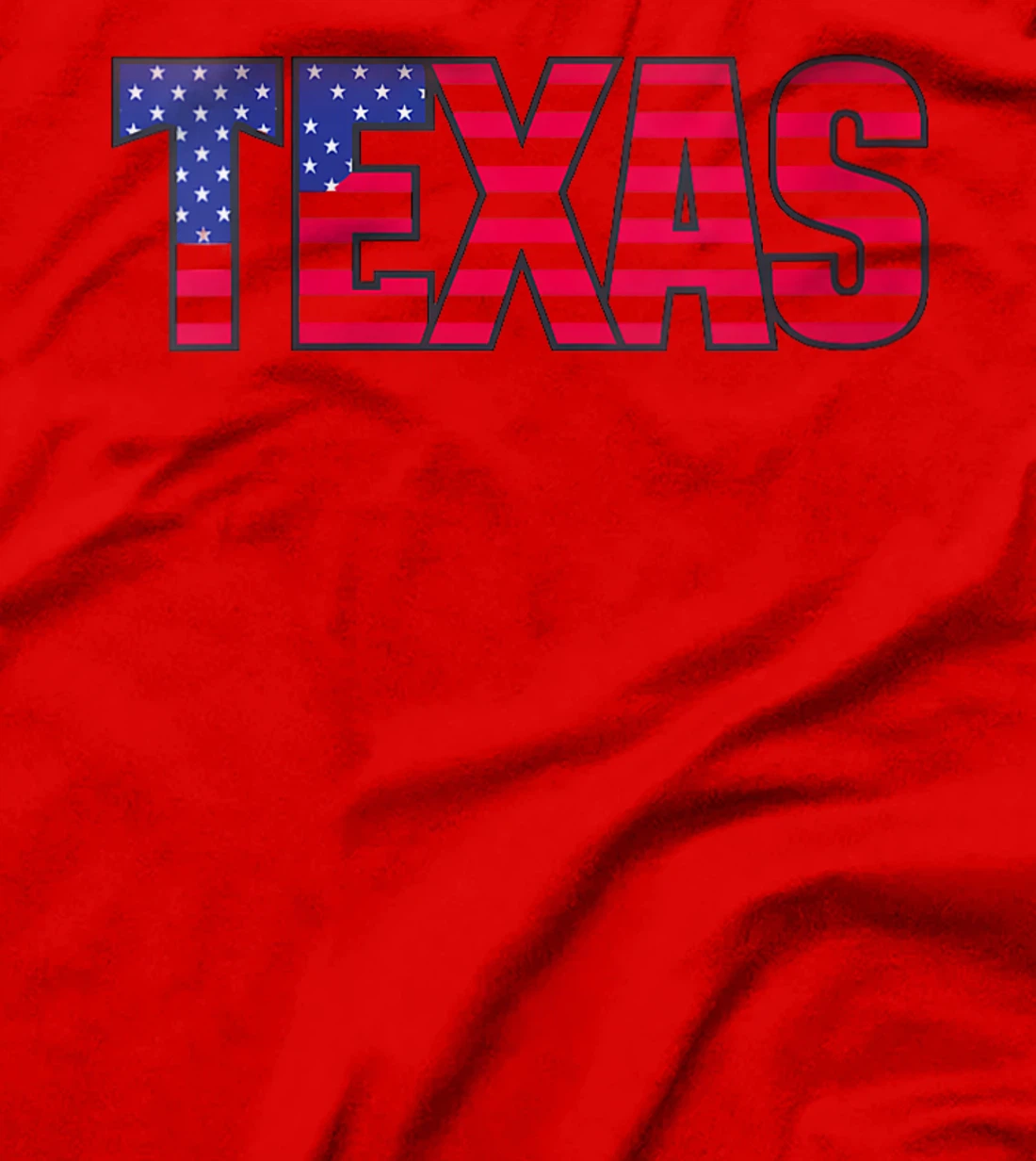 Womens TEXAS In Stars and Stripes USA Flag T-Shirt