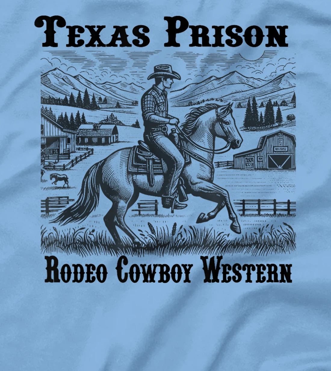 Texas Prison Rodeo Cowboy Western T-Shirt