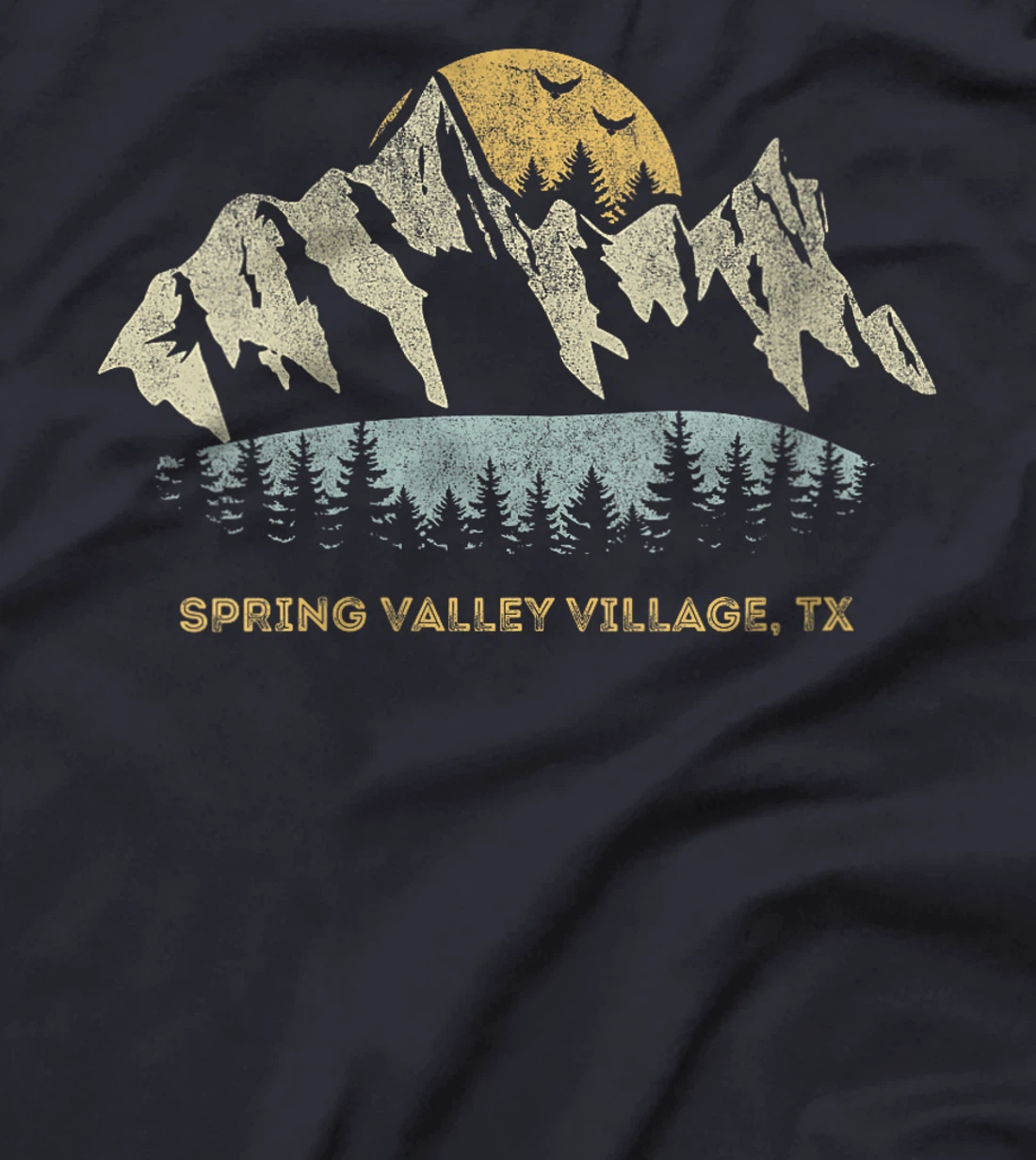 Womens Spring Valley Village Texas Mountain Sunset Sunrise TX T-Shirt