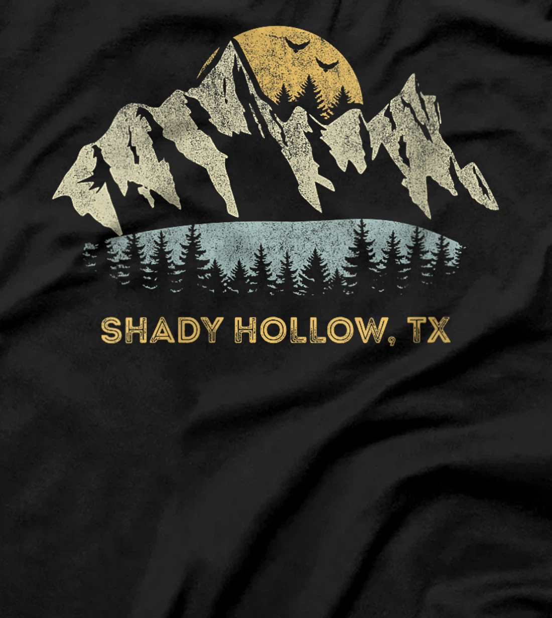 Womens Shady Hollow Texas Mountain Sunset Sunrise TX T-Shirt