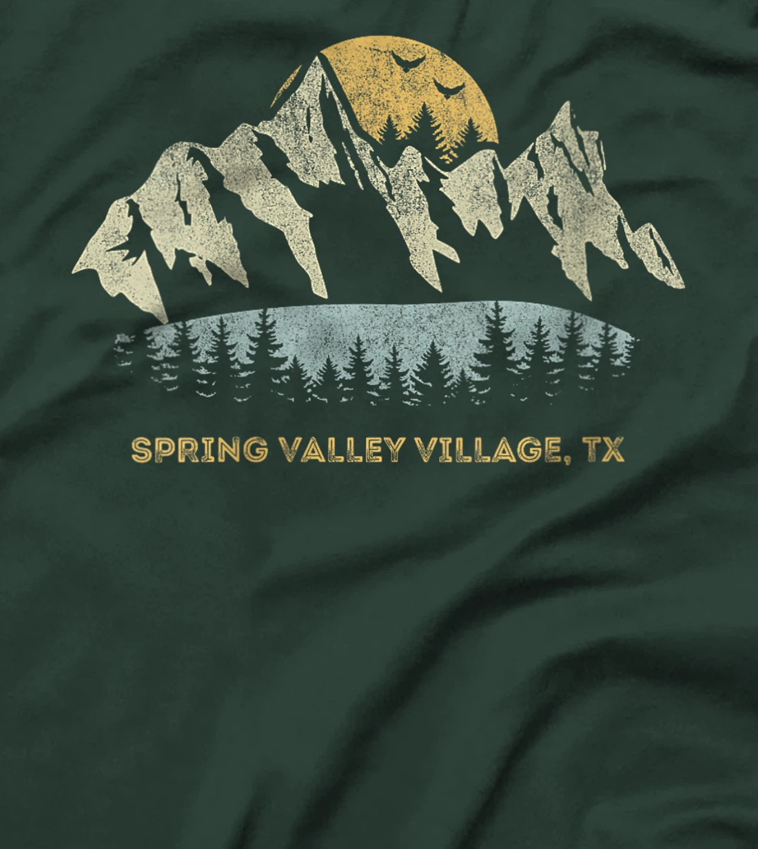 Womens Spring Valley Village Texas Mountain Sunset Sunrise TX T-Shirt