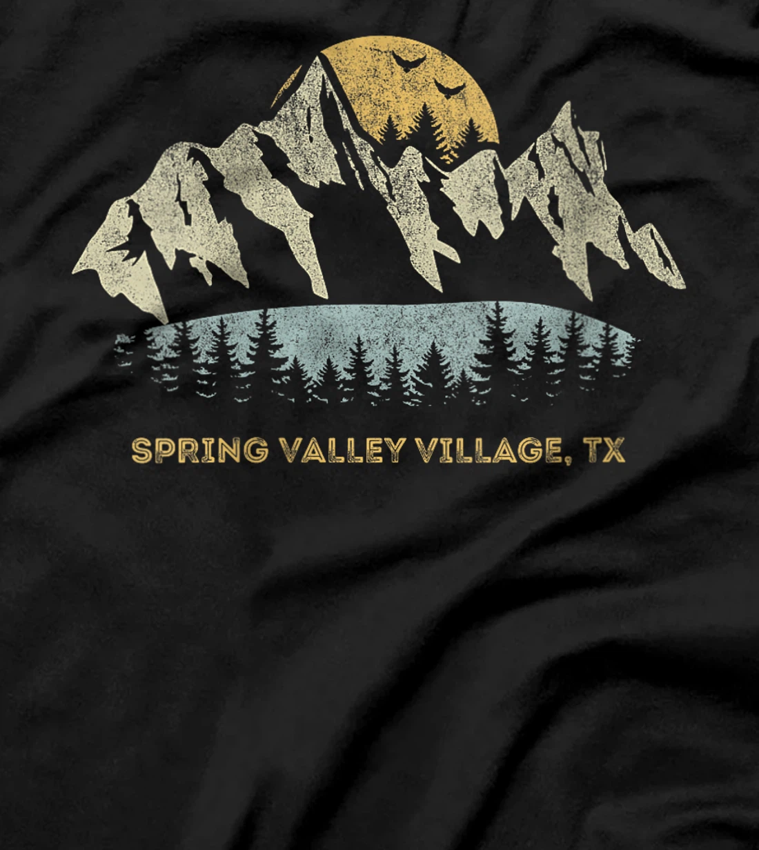 Womens Spring Valley Village Texas Mountain Sunset Sunrise TX T-Shirt