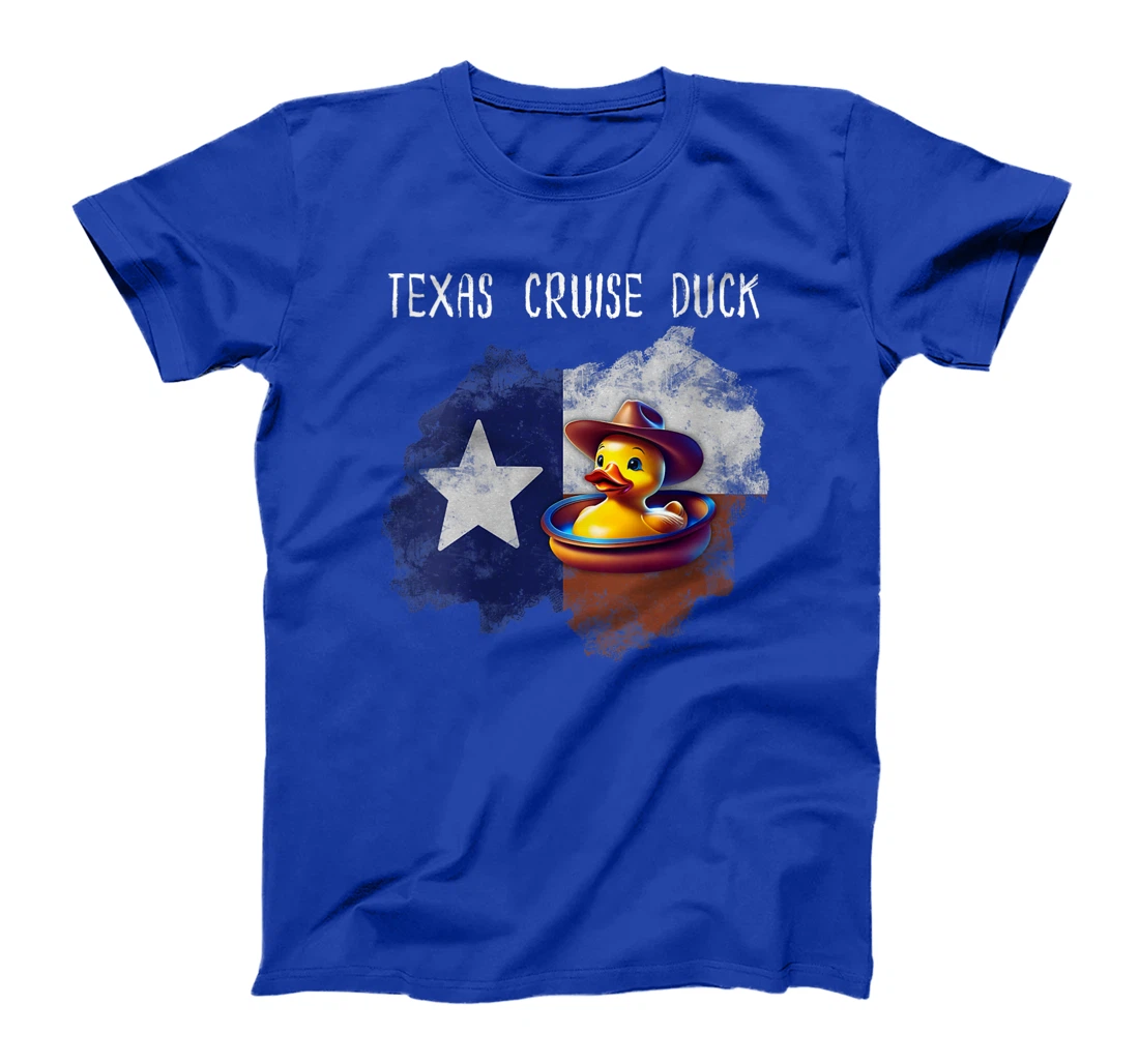 Womens Texas Cruise Duck Star Flag Proud Red White Blue Hat Costume T-Shirt