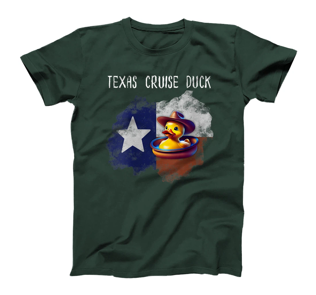 Womens Texas Cruise Duck Star Flag Proud Red White Blue Hat Costume T-Shirt
