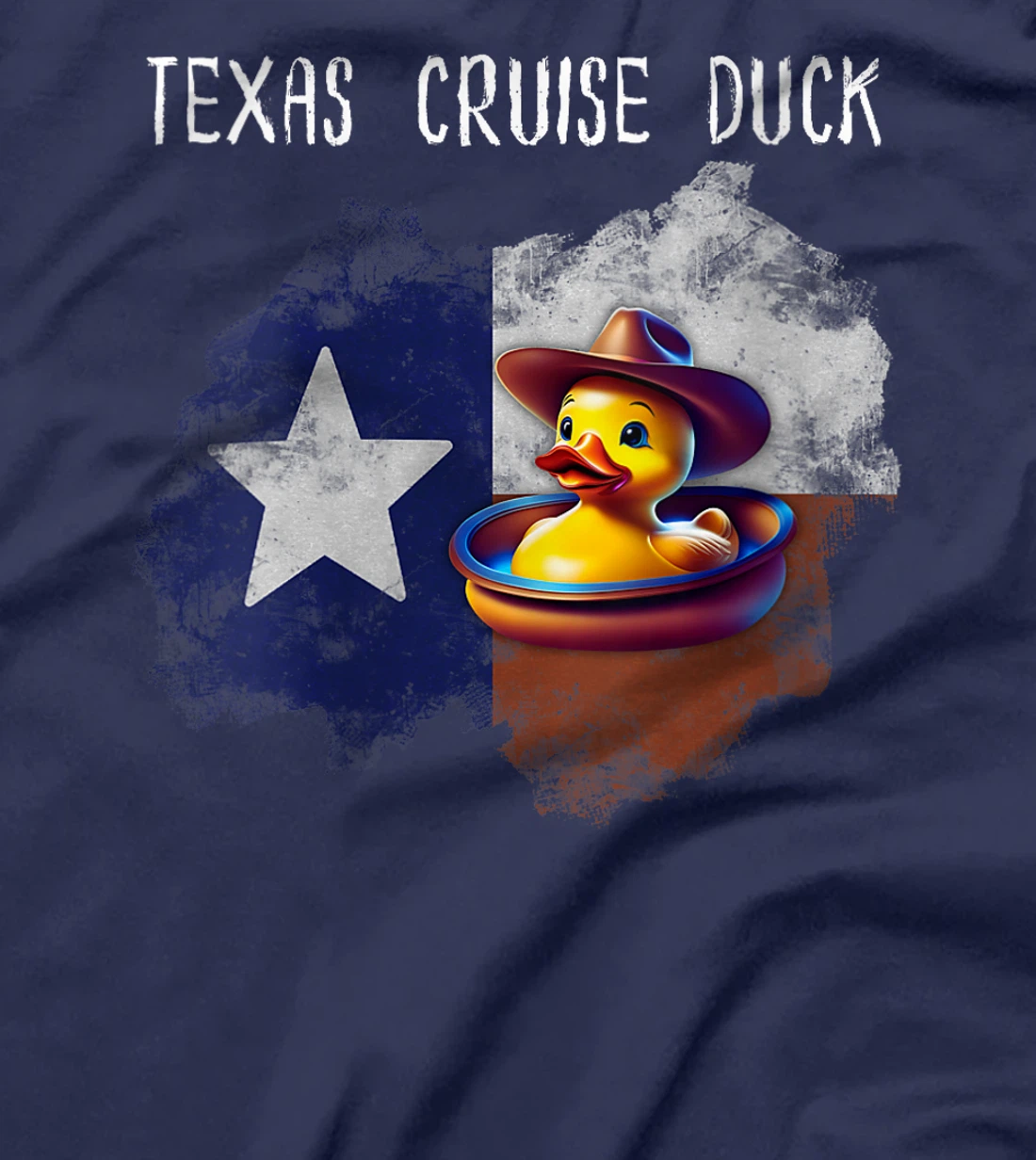 Womens Texas Cruise Duck Star Flag Proud Red White Blue Hat Costume T-Shirt