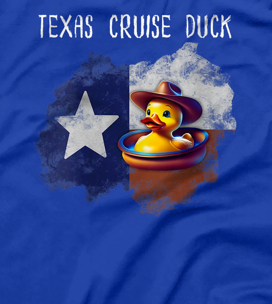 Womens Texas Cruise Duck Star Flag Proud Red White Blue Hat Costume T-Shirt