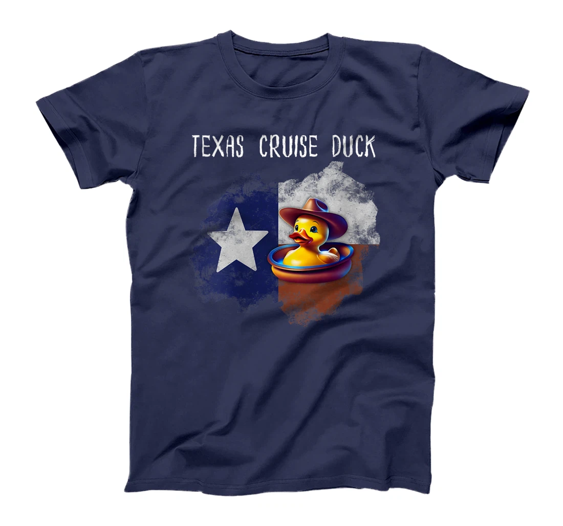 Womens Texas Cruise Duck Star Flag Proud Red White Blue Hat Costume T-Shirt