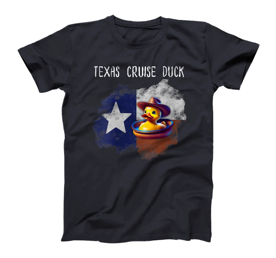 Womens Texas Cruise Duck Star Flag Proud Red White Blue Hat Costume T-Shirt