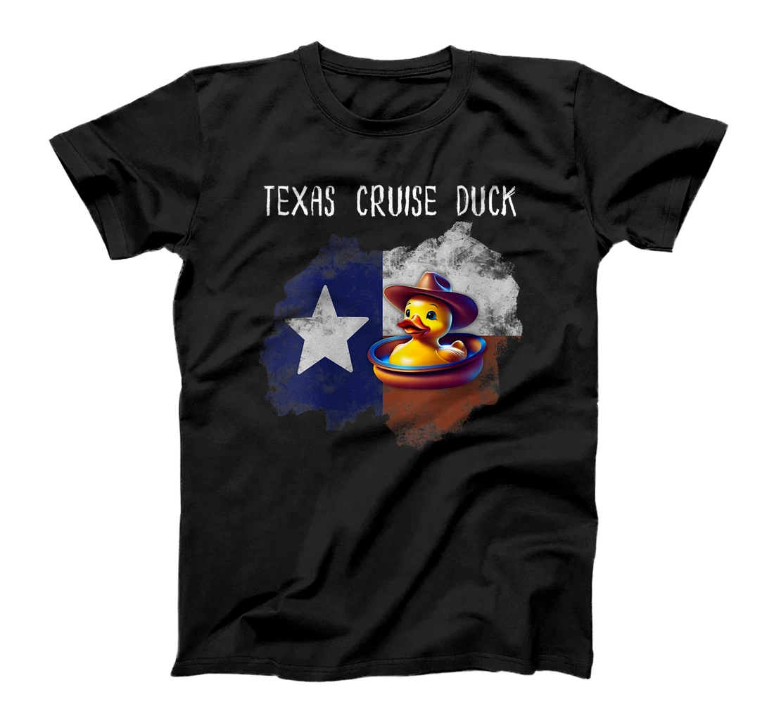 Womens Texas Cruise Duck Star Flag Proud Red White Blue Hat Costume T-Shirt