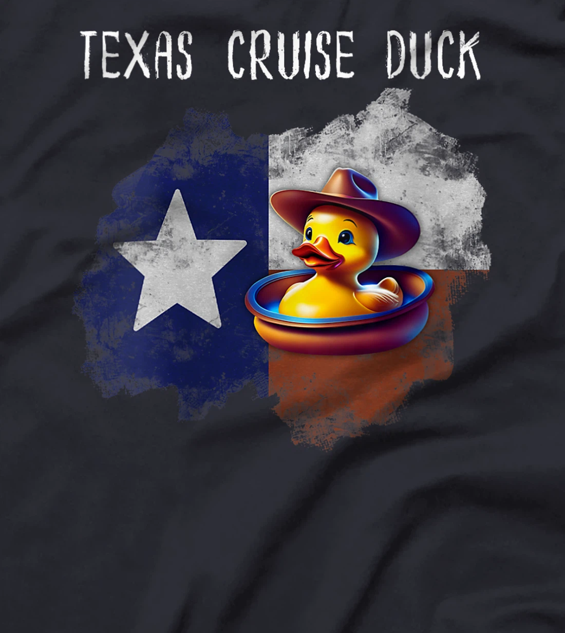 Womens Texas Cruise Duck Star Flag Proud Red White Blue Hat Costume T-Shirt