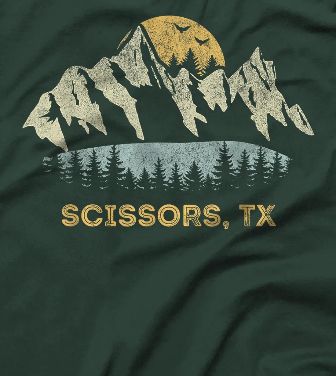 Womens Scissors Texas Mountain Sunset Sunrise TX T-Shirt