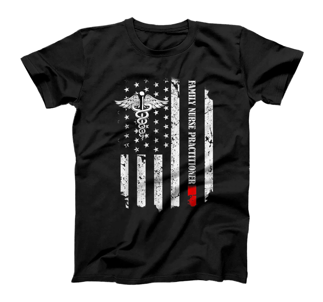 Family Nurse Practitioner FNP American Flag T-Shirt