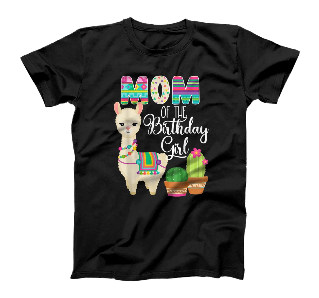 Llama Birthday Mom Of The Birthday Girl Farm Llama Birthday T-Shirt