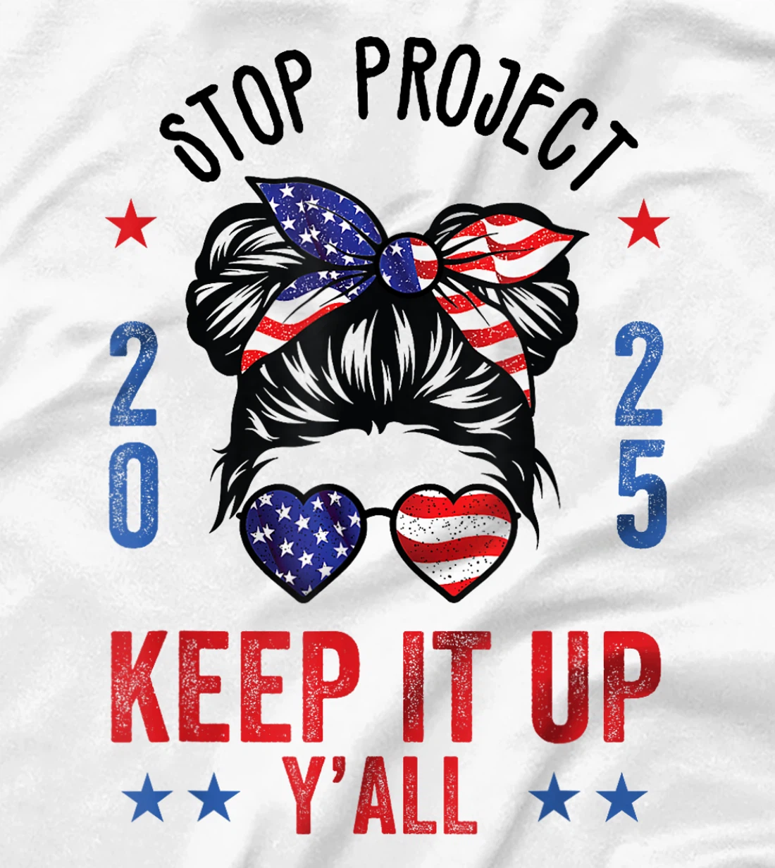 Stop Project 2025 pro Democracy Anti Trump Election 2024 T-Shirt