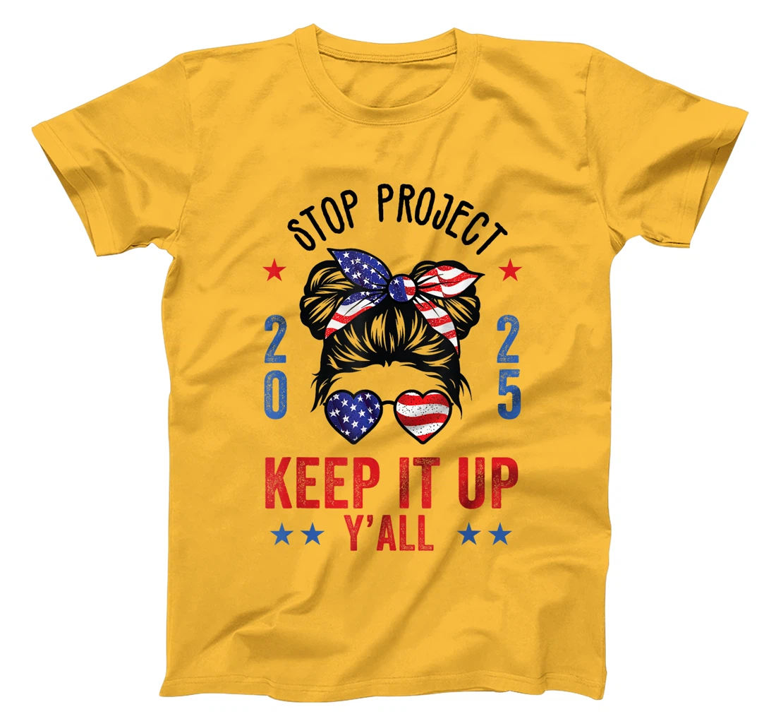 Stop Project 2025 pro Democracy Anti Trump Election 2024 T-Shirt