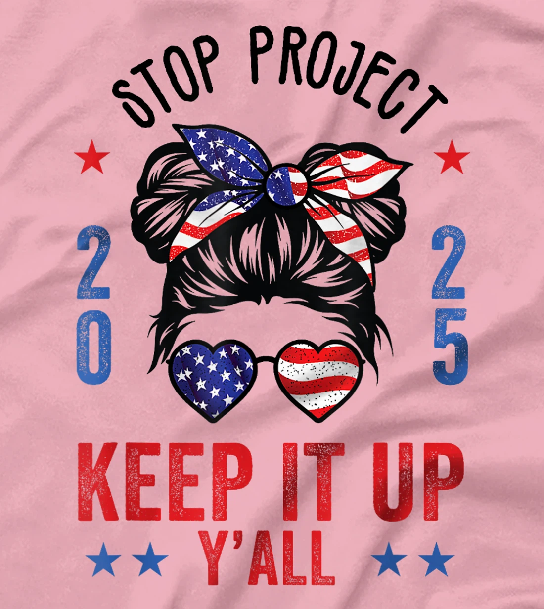 Stop Project 2025 pro Democracy Anti Trump Election 2024 T-Shirt