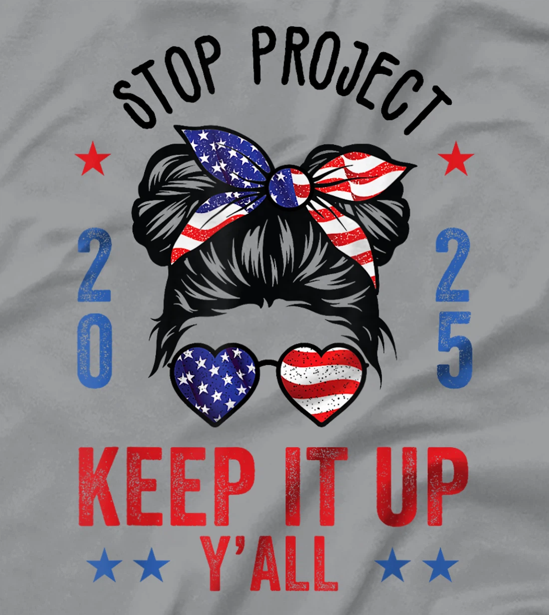 Stop Project 2025 pro Democracy Anti Trump Election 2024 T-Shirt