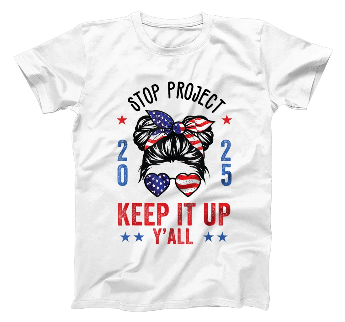 Stop Project 2025 pro Democracy Anti Trump Election 2024 T-Shirt