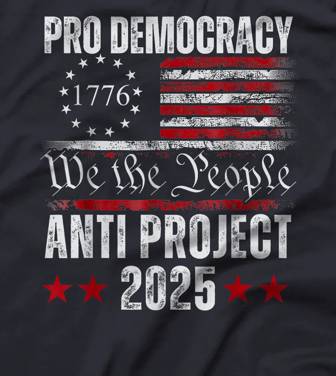 Pro Democracy Anti Project 2025 Stop Project 2025 Anti Trump T-Shirt