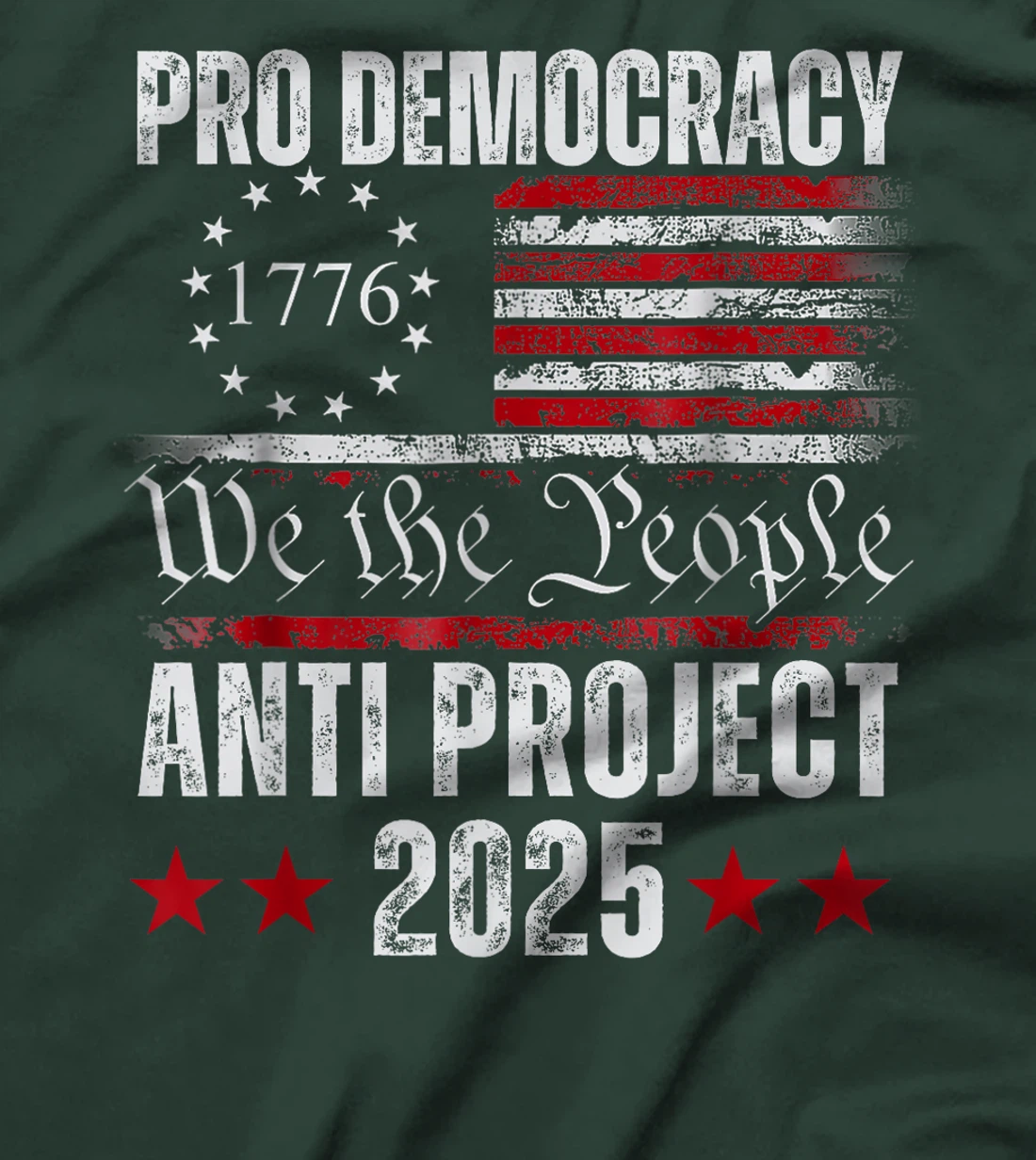Pro Democracy Anti Project 2025 Stop Project 2025 Anti Trump T-Shirt