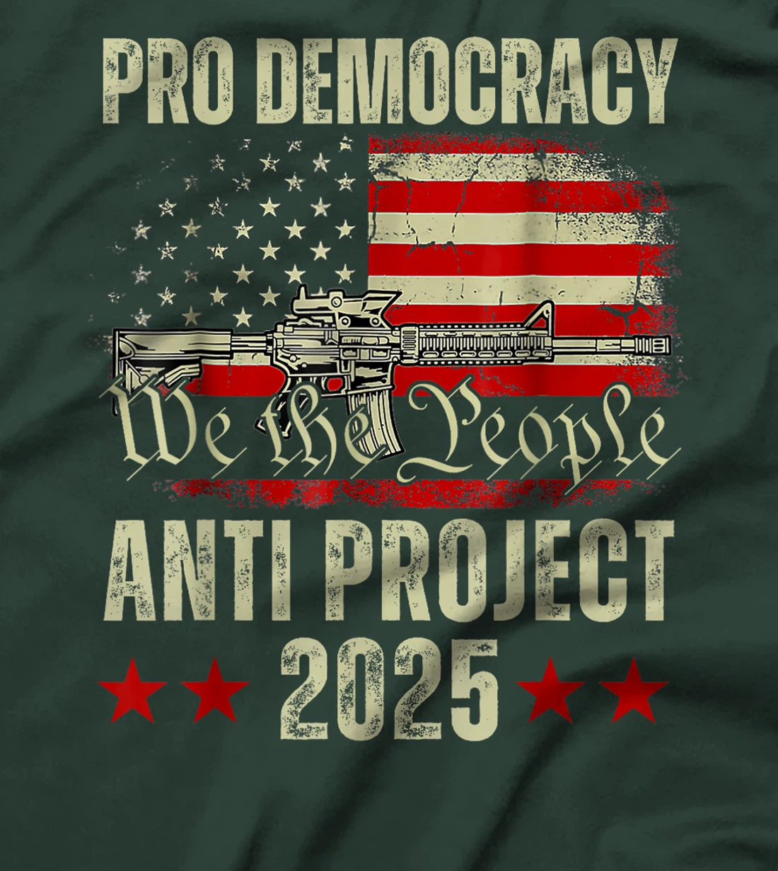 Pro Democracy Anti Project 2025 Stop Project 2025 Anti Trump T-Shirt