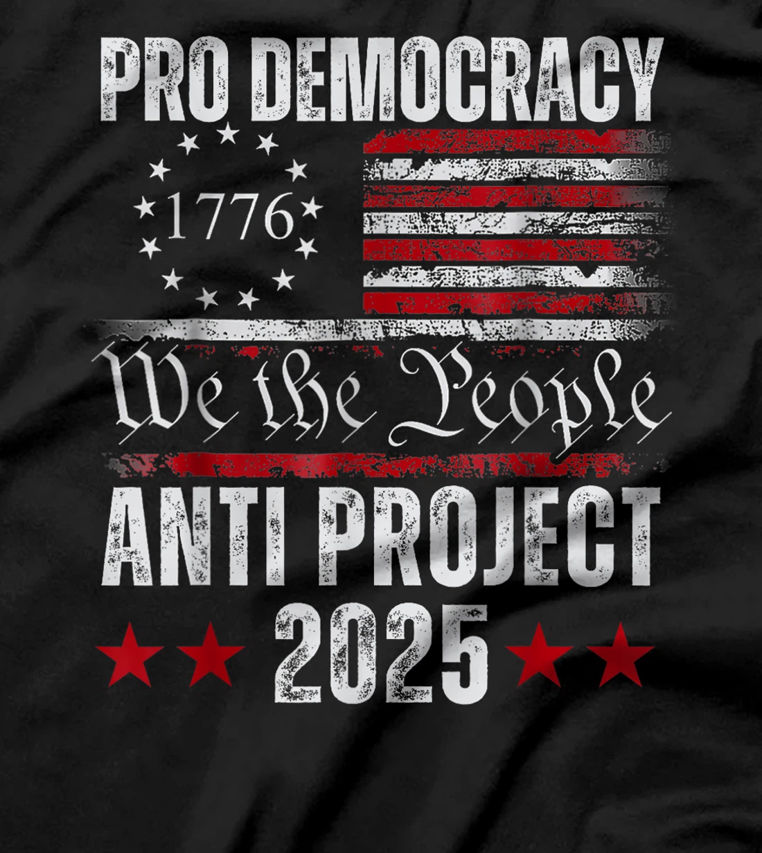 Pro Democracy Anti Project 2025 Stop Project 2025 Anti Trump T-Shirt