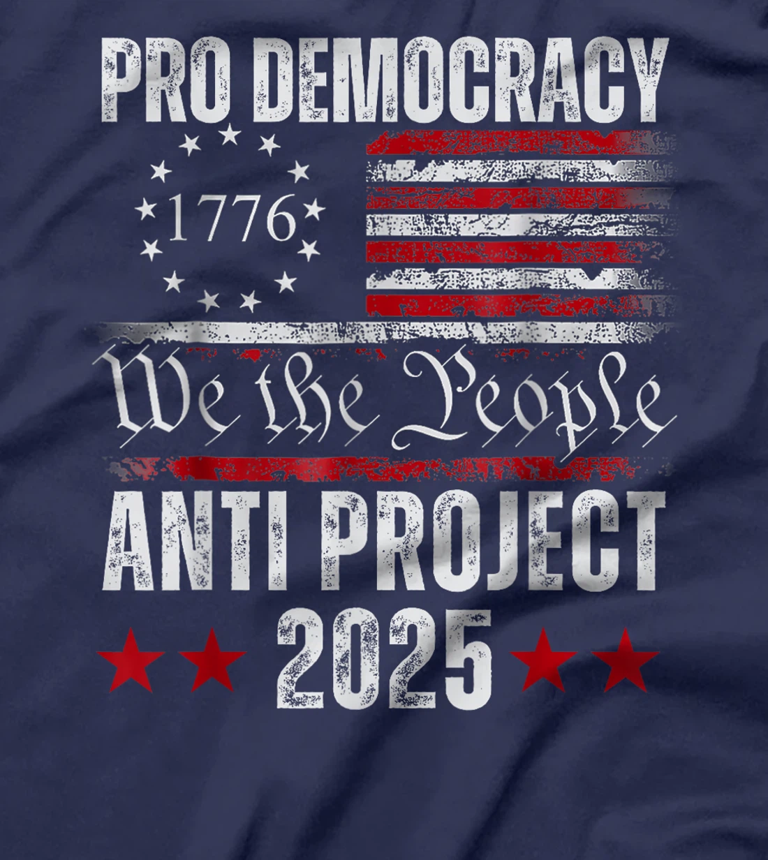Pro Democracy Anti Project 2025 Stop Project 2025 Anti Trump T-Shirt