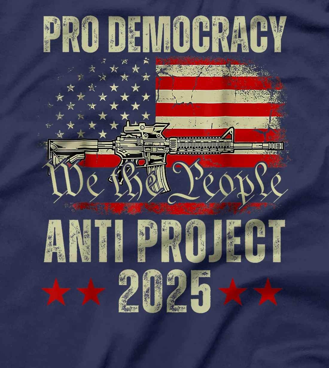 Pro Democracy Anti Project 2025 Stop Project 2025 Anti Trump T-Shirt