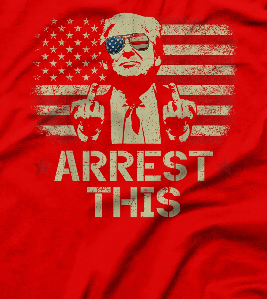 Funny Trump Arrest This Donald Trump Middle Finger President T-Shirt