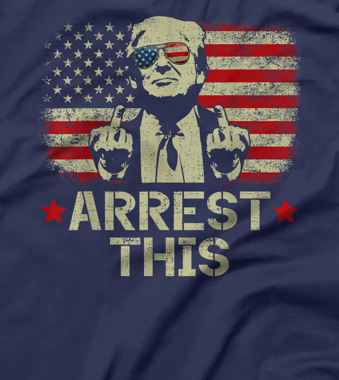 Funny Trump Arrest This Donald Trump Middle Finger President T-Shirt