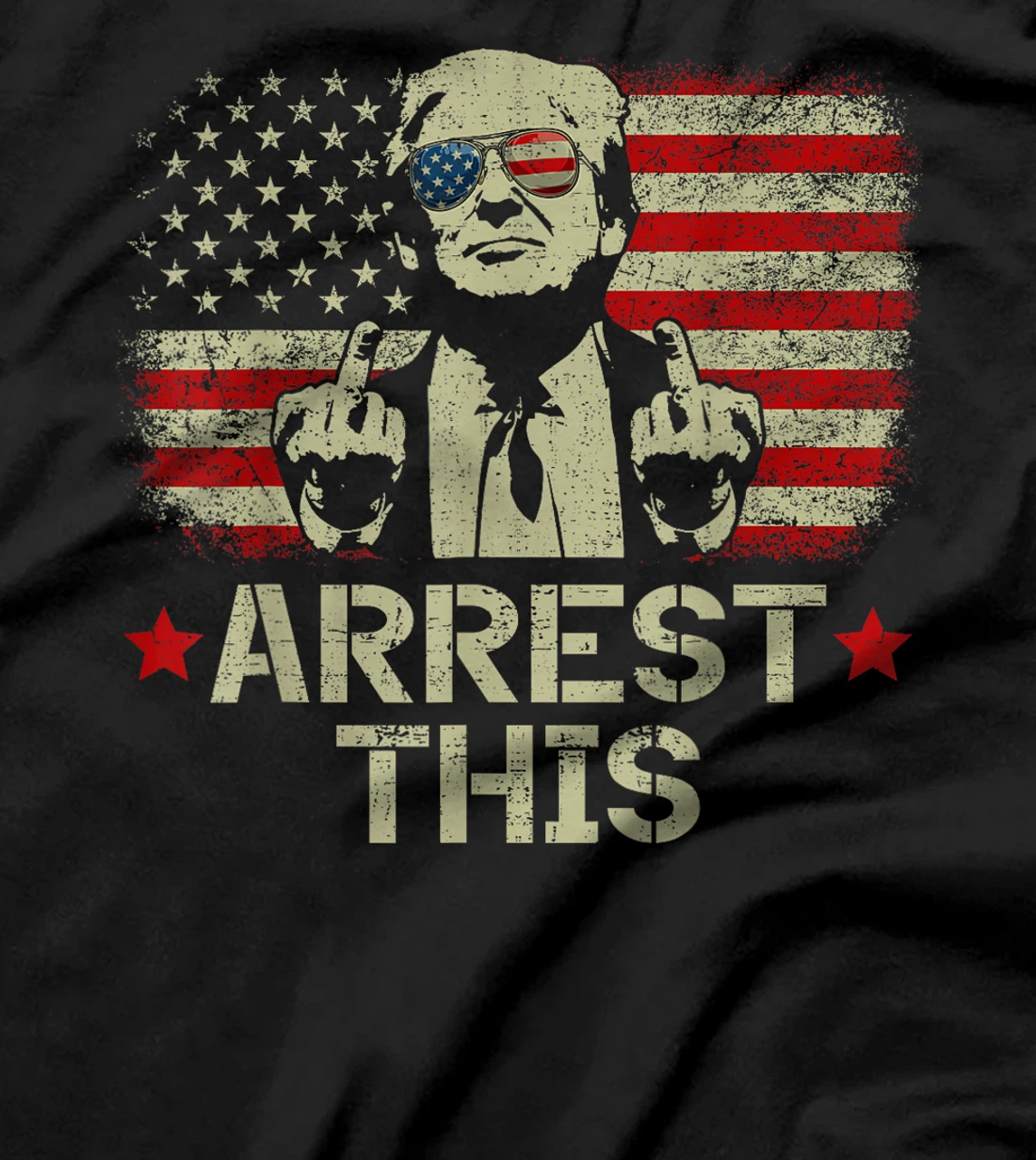 Funny Trump Arrest This Donald Trump Middle Finger President T-Shirt