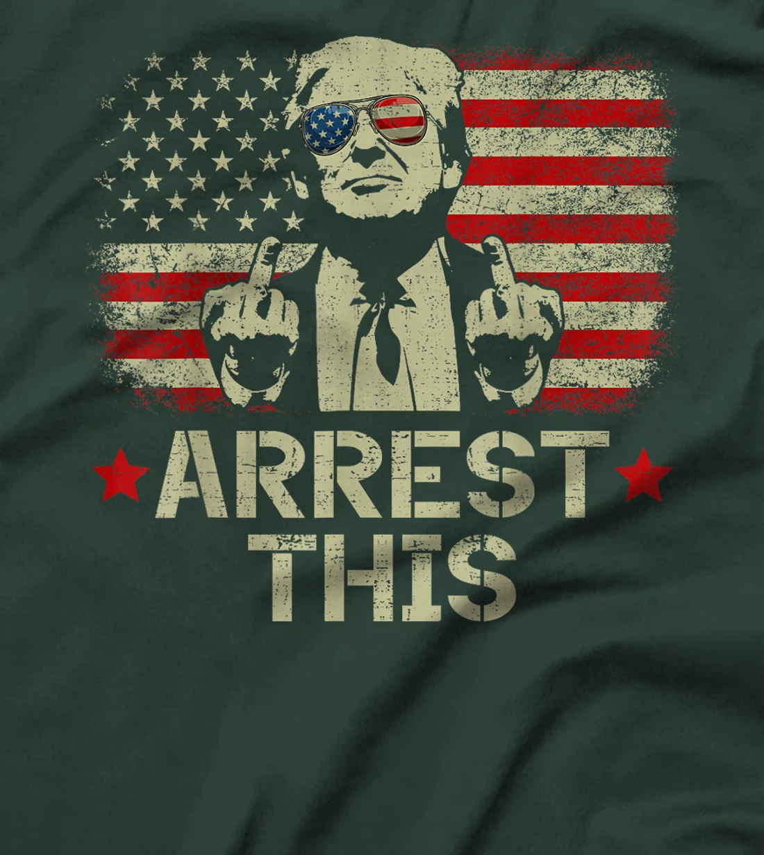 Funny Trump Arrest This Donald Trump Middle Finger President T-Shirt