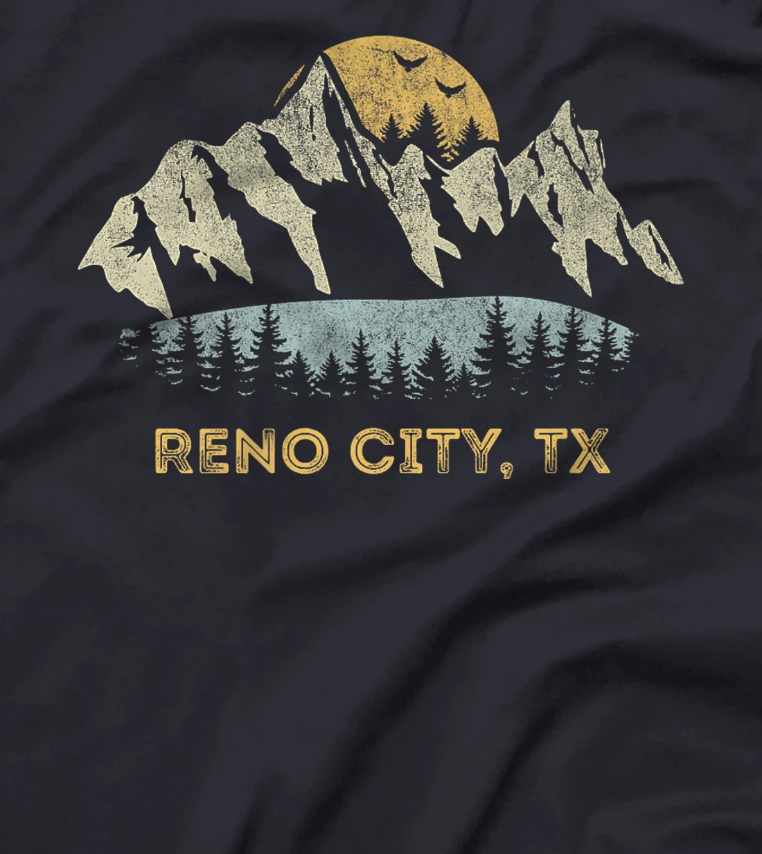 Reno City Texas Mountain Sunset Sunrise TX Premium T-Shirt