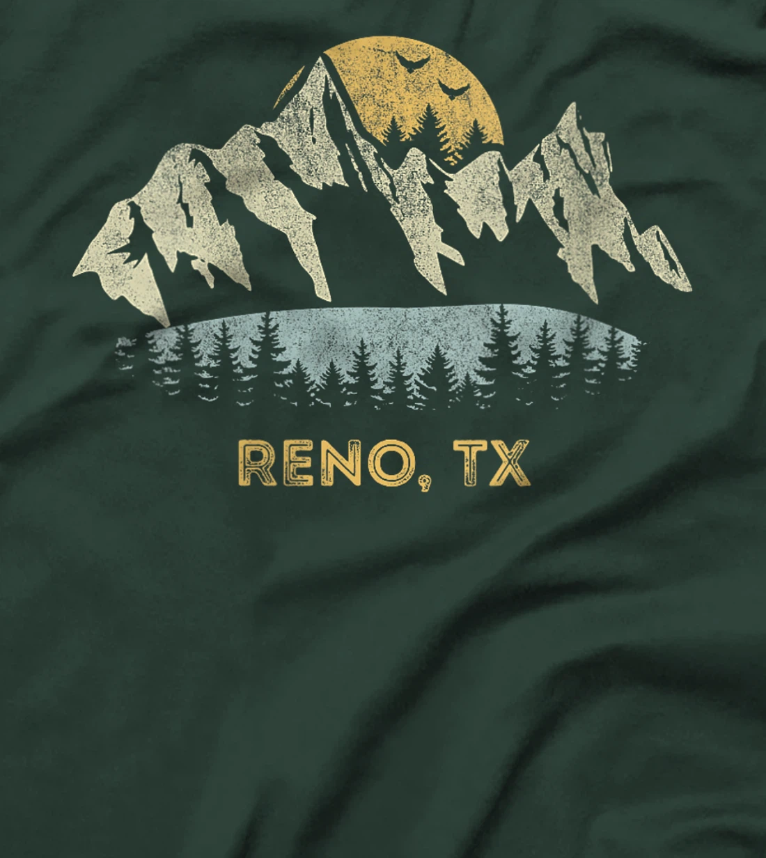 Womens Reno Texas Mountain Sunset Sunrise TX T-Shirt
