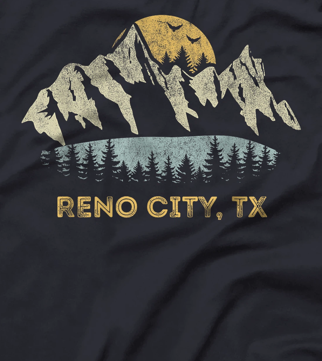 Reno City Texas Mountain Sunset Sunrise TX T-Shirt