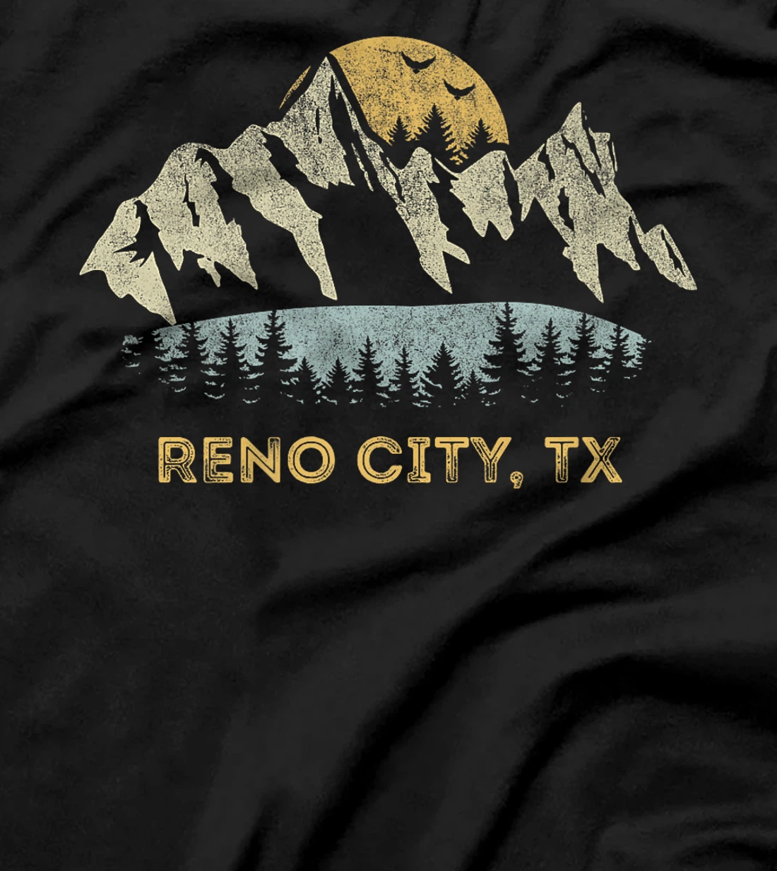 Reno City Texas Mountain Sunset Sunrise TX Premium T-Shirt