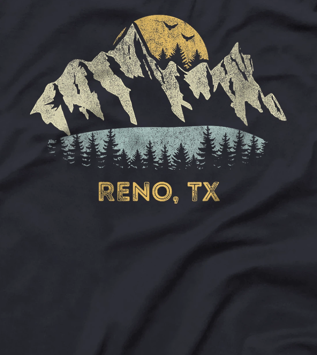 Womens Reno Texas Mountain Sunset Sunrise TX T-Shirt
