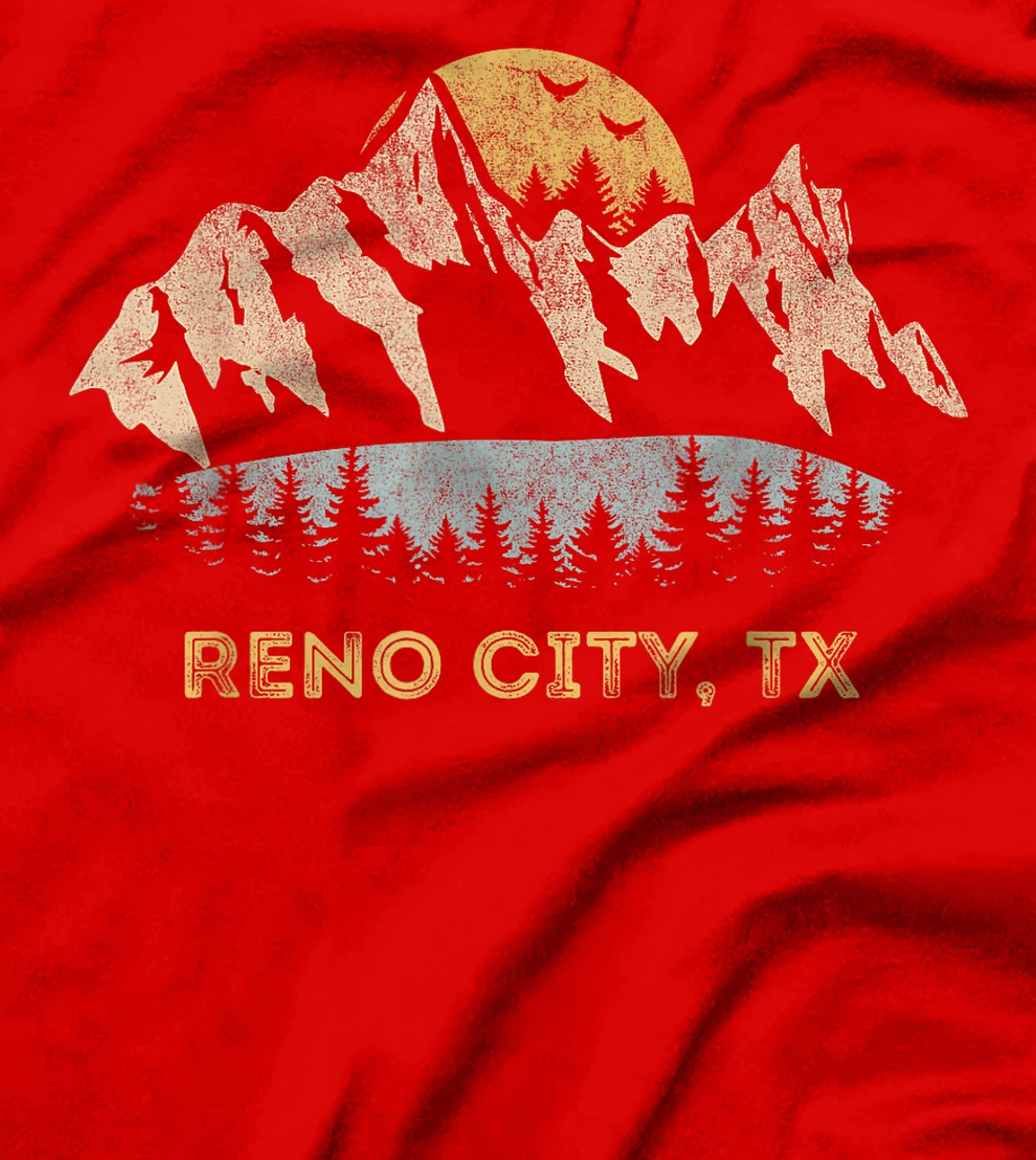 Reno City Texas Mountain Sunset Sunrise TX T-Shirt