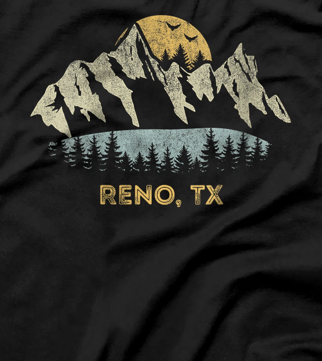 Womens Reno Texas Mountain Sunset Sunrise TX T-Shirt