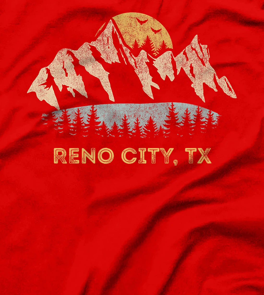 Reno City Texas Mountain Sunset Sunrise TX Premium T-Shirt